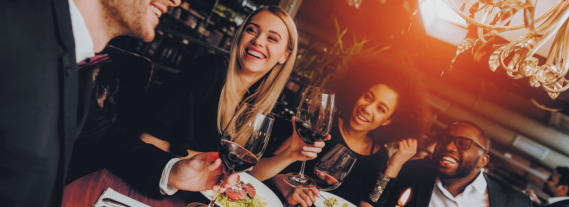 People dining at restaurant